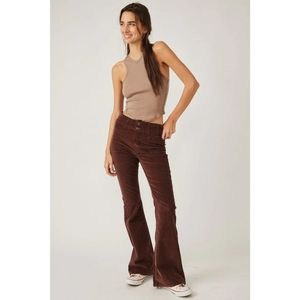 NWT Free People Jayde Cord Flare in French Roast